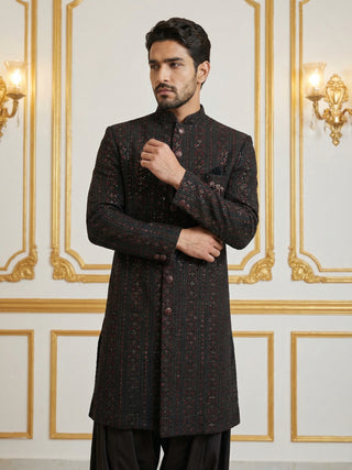 Men Embroidered Indo-Western Set