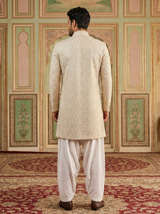 Jacquard Silk Indo-Western Set
