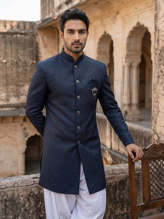 Silk Blend Woven Indo-Western Set