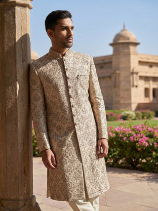 Men Premium Silk Blend Sherwani Set