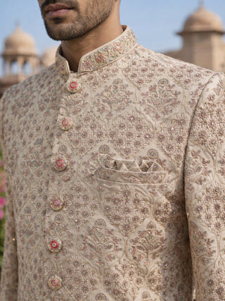 Men Premium Silk Blend Sherwani Set
