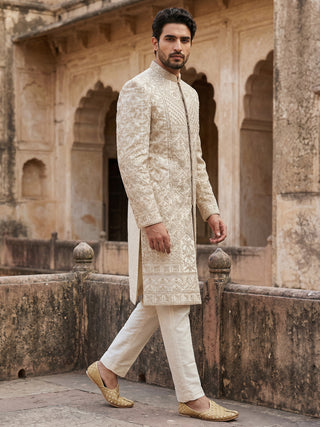 Traditional Embroidered Sherwani Set