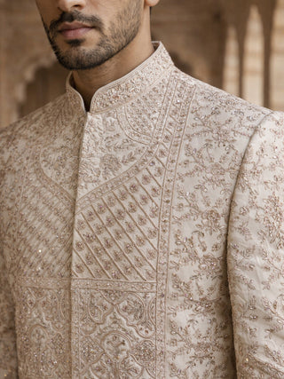 Traditional Embroidered Sherwani Set