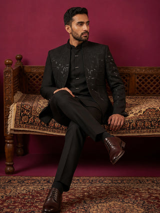 Imported Japanese Fabric Embroidered Indo-Western Set