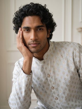 Men’s Foil Print Traditional Kurta Pyjama