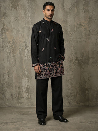 Japanese Fabric Embroidered Kurta & Korean Pants Set