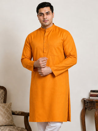 Solid Cotton Kurta for Men