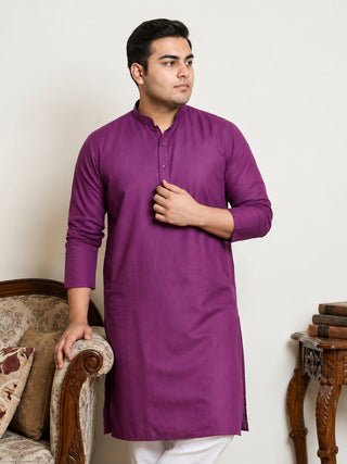 Solid Cotton Kurta for Men