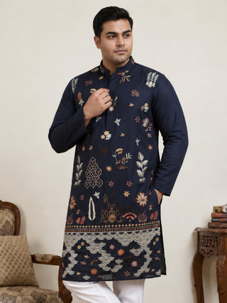 Floral Embroidered and Sequins Kurta