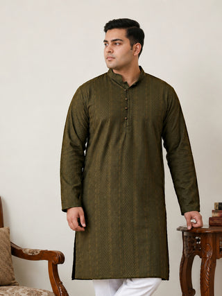 Embroidered Cotton Kurta for Men