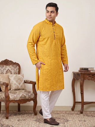 Embroidered Cotton Kurta with Churidar