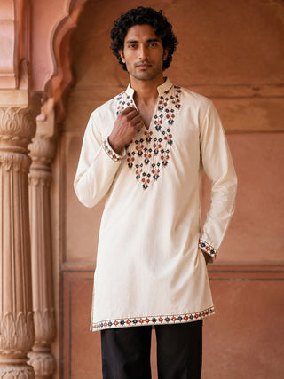 Japanese Fabric Designer Embroidered Kurta
