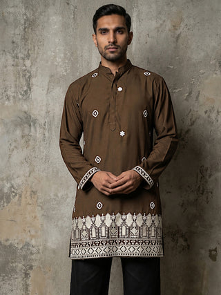 Men's Japanese Fabric Embroidered Kurta