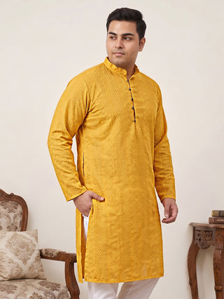 Embroidered Cotton Kurta for Men