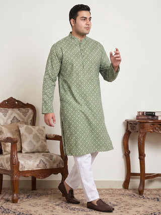 Men's Geometric Printed Kurta Set
