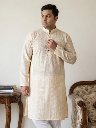 Embroidered Cotton Kurta for Men