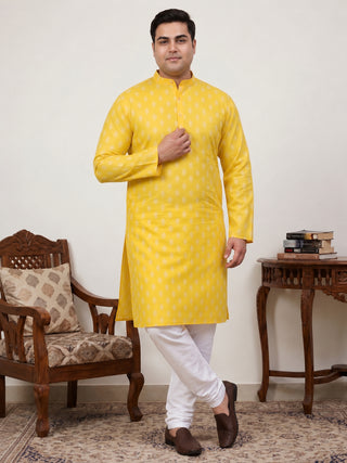 Floral Printed Kurta with Pyjama for Men