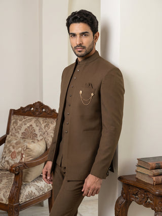 Cotton Blend Solid Indo-Western Set