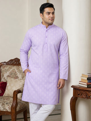 Floral Printed Kurta with Pyjama for Men