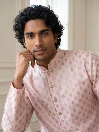 Men’s Foil Print Traditional Kurta Pyjama