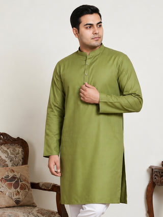 Solid Cotton Kurta for Men