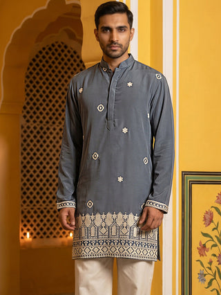 Men's Japanese Fabric Embroidered Kurta