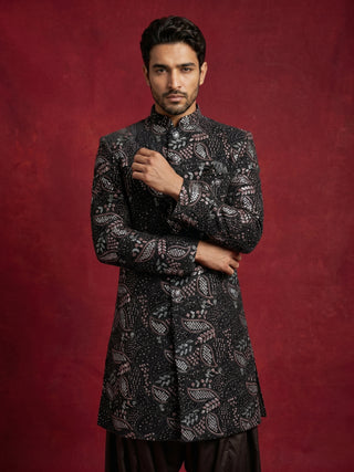 Premium Velvet Embroidered Indo-Western Set