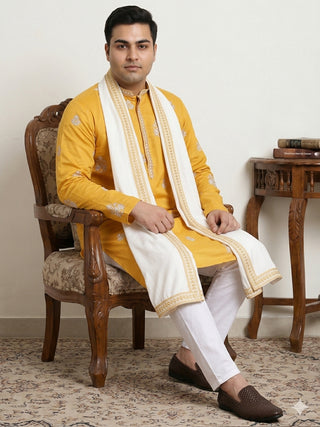 Embroidered & Sequin Kurta With Dupatta