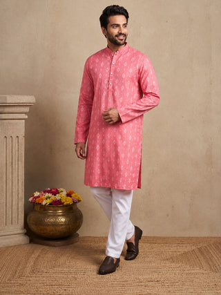 Men’s Foil Print Traditional Kurta Pyjama