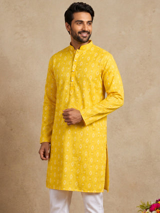 Men’s Foil Print Traditional Kurta