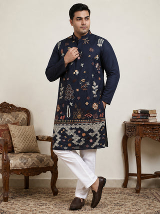 Floral Embroidered and Sequins Kurta Set