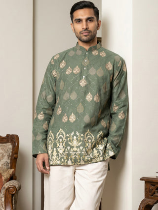Men's Cotton Blend Printed Kurta