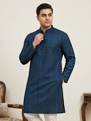 Embroidered Cotton Kurta for Men
