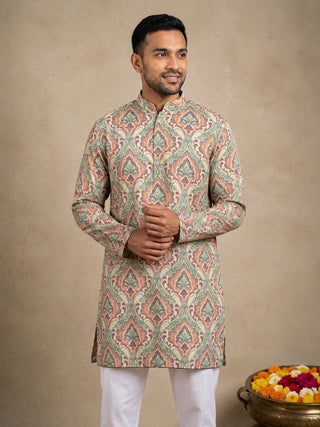 Printed & Thread Work Kurta Pyjama Set