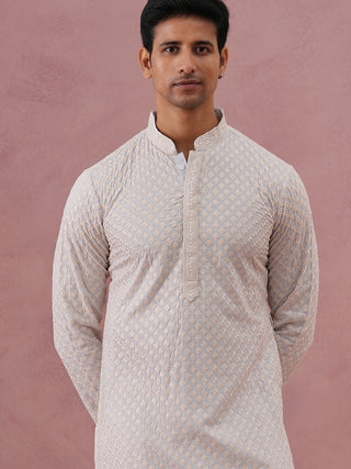 Viscose Rayon Traditional Embroidered Kurta