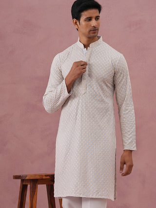 Viscose Rayon Traditional Embroidered Kurta