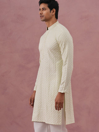 Viscose Rayon Traditional Embroidered Kurta