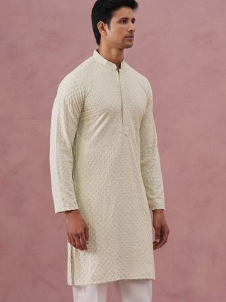 Viscose Rayon Traditional Embroidered Kurta