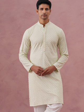 Viscose Rayon Traditional Embroidered Kurta