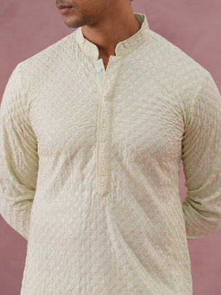 Viscose Rayon Traditional Embroidered Kurta