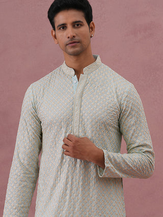 Viscose Rayon Traditional Embroidered Kurta
