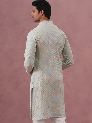 Viscose Rayon Traditional Embroidered Kurta
