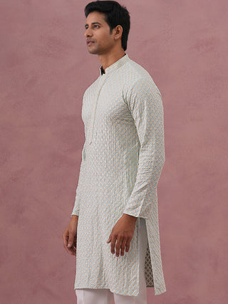 Viscose Rayon Traditional Embroidered Kurta