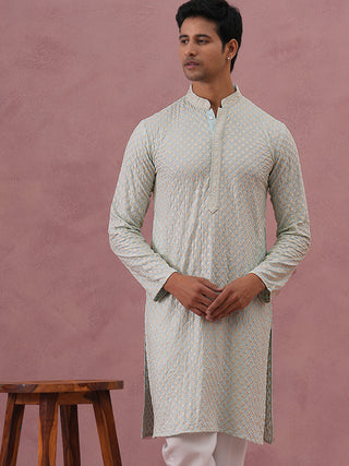 Viscose Rayon Traditional Embroidered Kurta