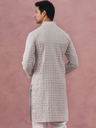 Men’s Rayon Sequin Embroidered Kurta