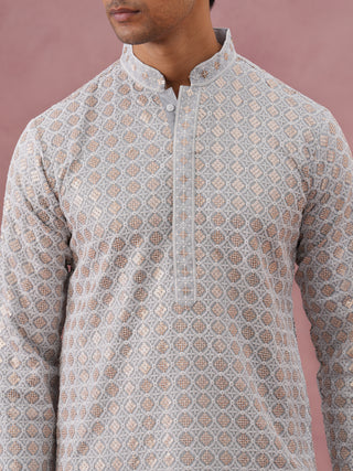 Men’s Rayon Sequin Embroidered Kurta