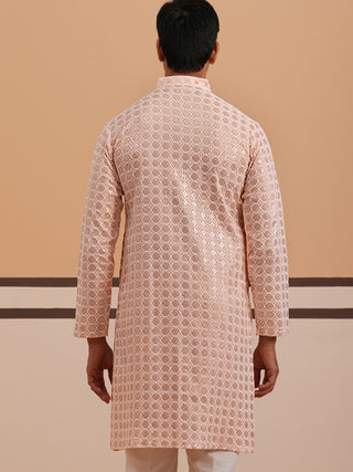 Men’s Rayon Sequin Embroidered Kurta