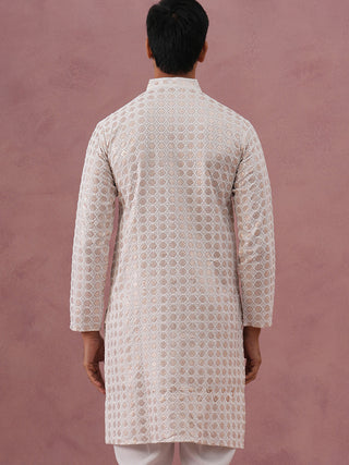 Men’s Rayon Sequin Embroidered Kurta