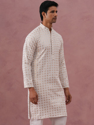 Men’s Rayon Sequin Embroidered Kurta