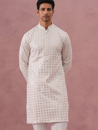 Men’s Rayon Sequin Embroidered Kurta